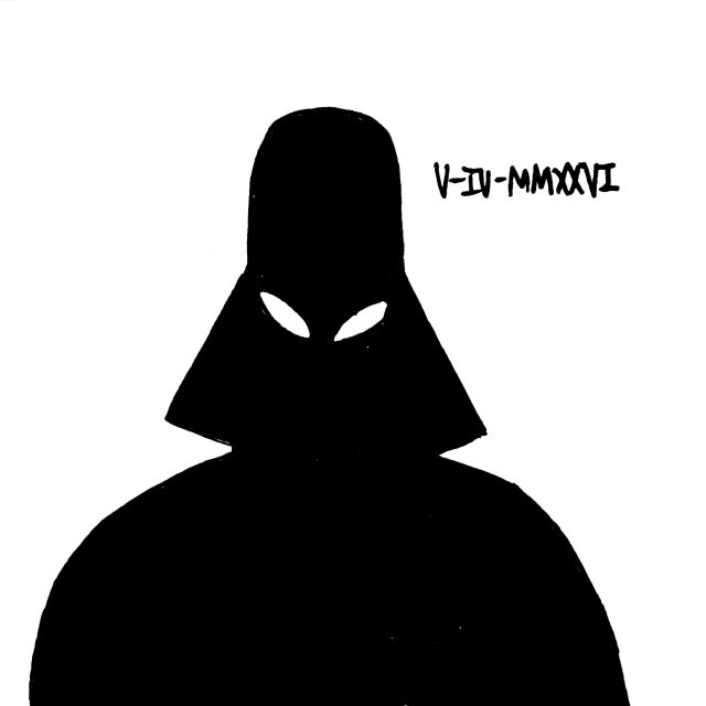 The silhouette of Darth Vader.